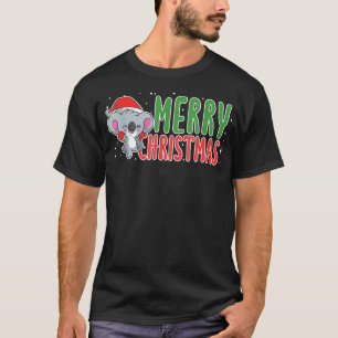 Merry Christmas Koala Bear Santa Claus Xmas T-Shirt