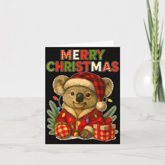 Merry Christmas Koala  Card (Front)