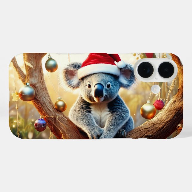 Merry Christmas Koala sitting in Gumtree Case-Mate iPhone Case (Back (Horizontal))