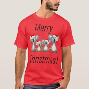 Merry Christmas Koala white  T-Shirt
