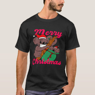 Merry Christmas Koala Xmas Tree Red Hat Koala T-Shirt