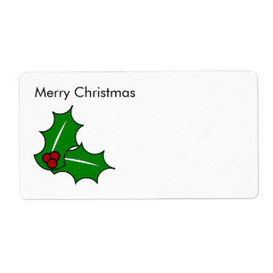 Merry Christmas Label