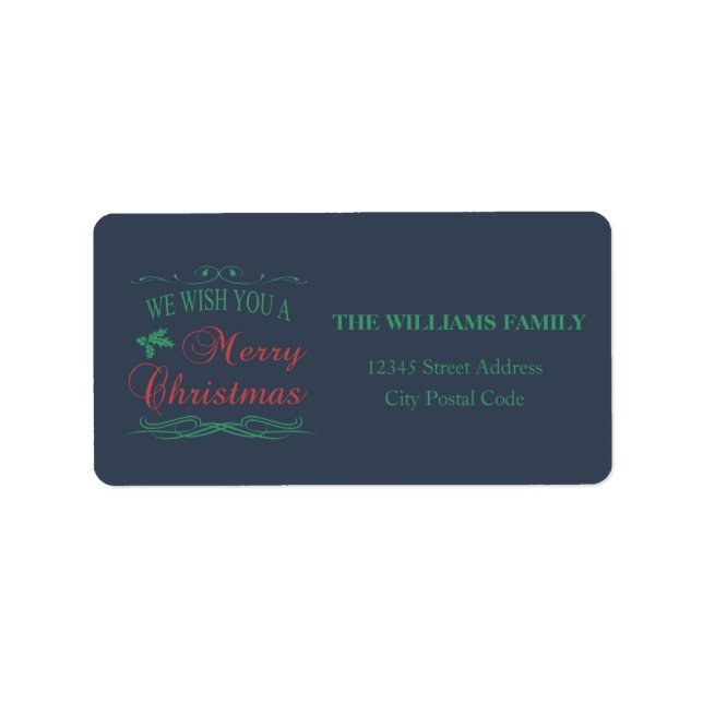Merry Christmas Label (Front)