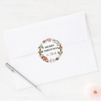 Merry Christmas Label in Simple Nordic Style