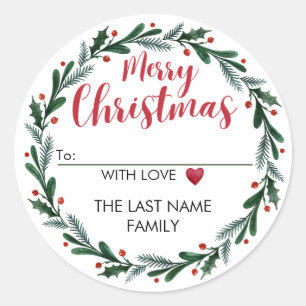 Merry Christmas Labels for Christmas Presents