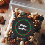 Merry Christmas Labels, Gift Tags, Holiday Treat Classic Round Sticker<br><div class="desc">Use these stickers for gifting treats to friends,  customers,  and neighbours this holiday season.</div>