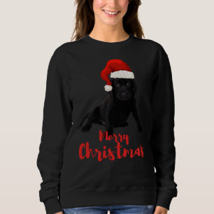 Merry Christmas Labrador Black Labrador Sweatshirt
