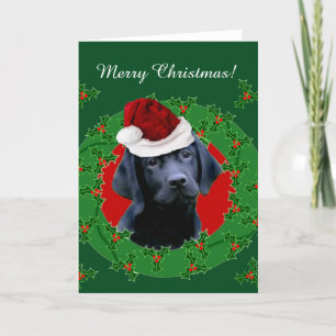 Merry Christmas Labrador greeting card