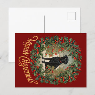 Merry Christmas Labrador Retriever Postcard