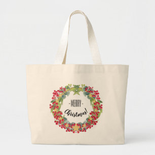 Merry Christmas  Large Tote Bag