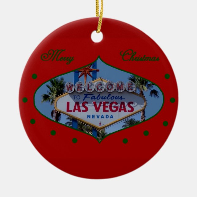 Merry Christmas Las Vegas Ornament (Front)