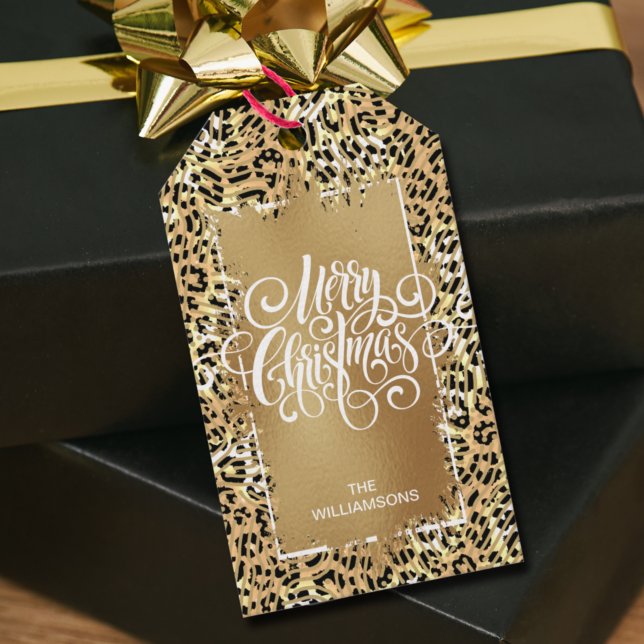 Merry Christmas Leopard Gift Tags (Creator Uploaded)
