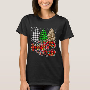 Merry Christmas Leopard Plaid Tree Funny Lobster A T-Shirt
