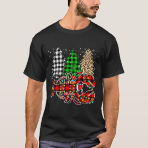 Merry Christmas Leopard Plaid Tree Funny Lobster A T-Shirt