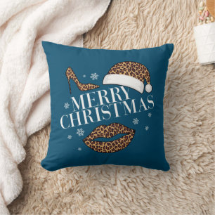 Merry Christmas leopard print women's Cushion