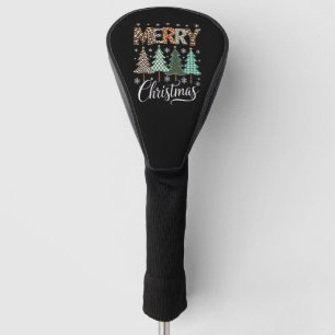 Merry Christmas Leopard Xmas Holiday Family Golf Head Cover