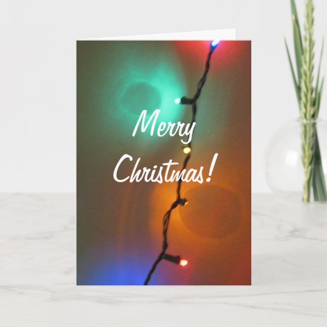 Merry Christmas Let Your Light Shine Card (Front)
