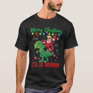 Merry Christmas Let's Go Brandon Santa Tru.Mpp Rid T-Shirt