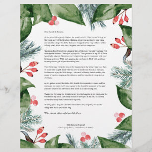 Merry Christmas Letter Template Custom Letterhead