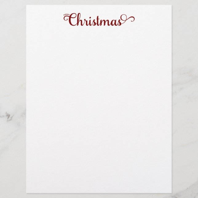 Merry Christmas Letterhead (Front)