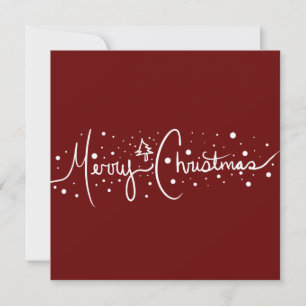 Merry Christmas Lettering and Baby Family  