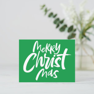 Merry CHRISTmas Lettering Christian Jesus Christ Holiday Postcard