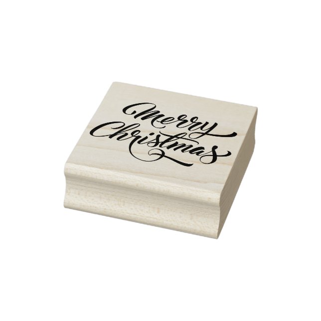 Merry Christmas lettering  Rubber Stamp (Stamp)
