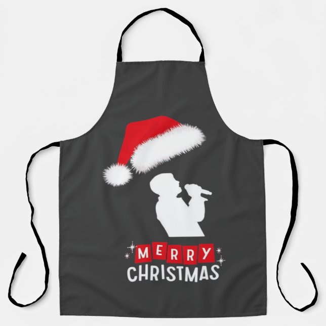 Merry Christmas Library Tree Apron (Front)