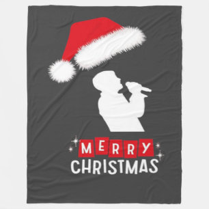 Merry Christmas Library Tree Fleece Blanket