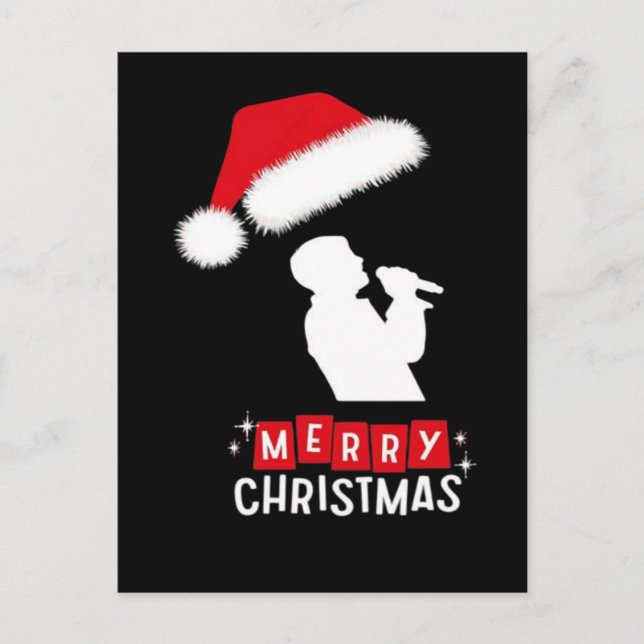 Merry Christmas Library Tree Postcard (Front)