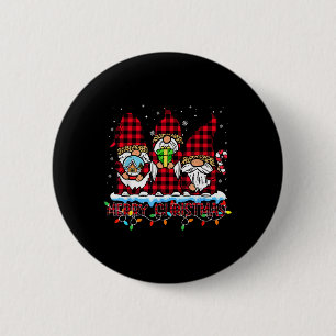 Merry Christmas Light Cute Gnome Family Matching G 6 Cm Round Badge