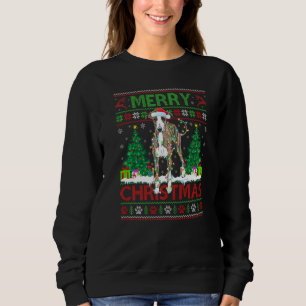 Merry Christmas Lighting Ugly Italian Greyhound Ch Sweatshirt