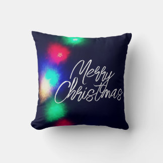 Merry Christmas Lights Cushion