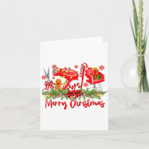 Merry Christmas Lights Hairstylist Tool Hairdresse Card