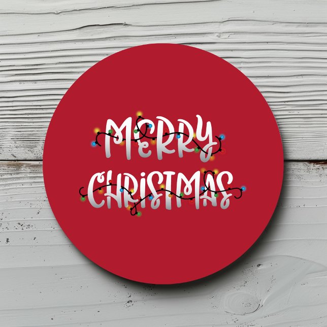 Merry Christmas Lights Holiday Envelope Sticker (Creator Uploaded)