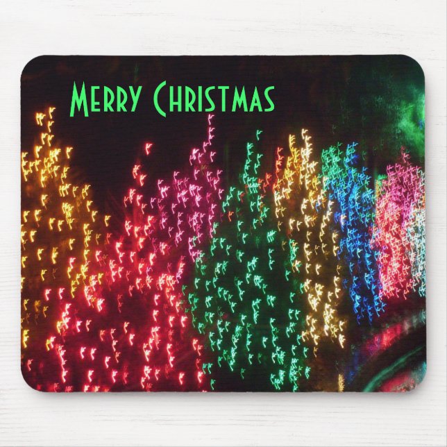 Merry Christmas Lights Mouse Pad (Front)