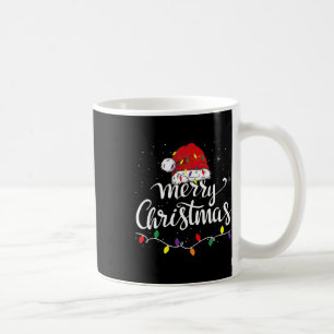 Merry Christmas Lights Red Santa Hat Xmas Family M Coffee Mug