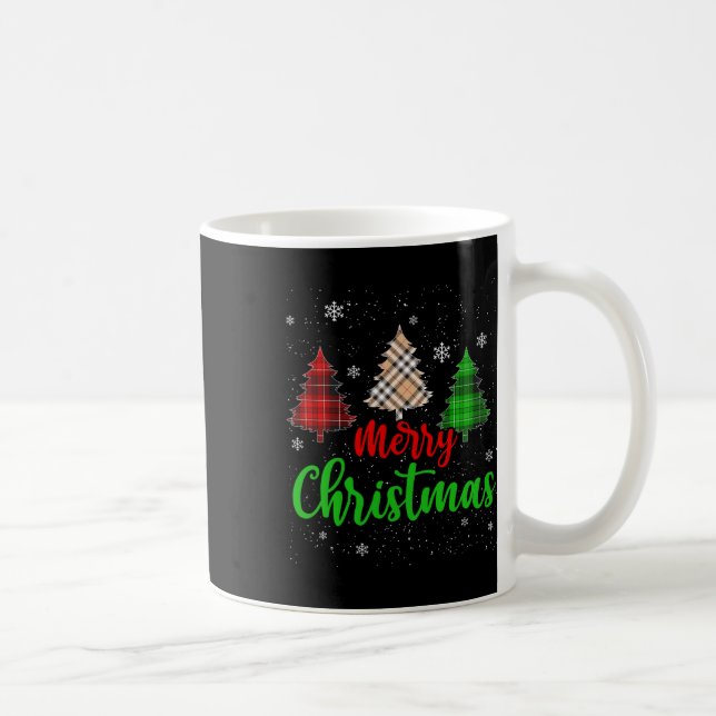 Merry Christmas Lights Red Santa Hat Xmas Family M Coffee Mug (Right)