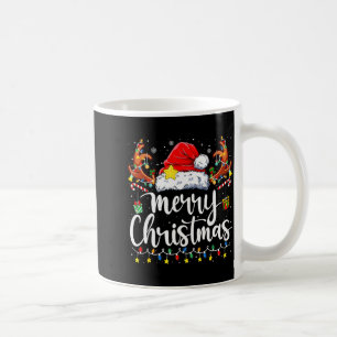 Merry Christmas Lights Red Santa Hat Xmas Family M Coffee Mug