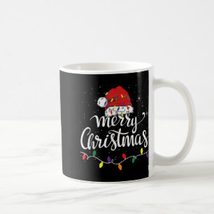 Merry Christmas Lights Red Santa Hat Xmas Family M Coffee Mug