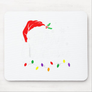 Merry Christmas Lights Red Santa Hat Xmas Family M Mouse Pad