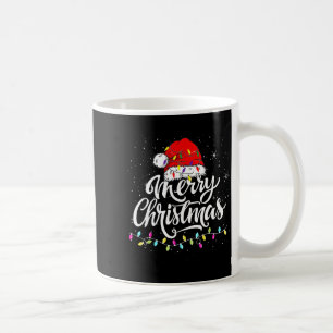 Merry Christmas Lights Santa Hat Xmas Family Match Coffee Mug