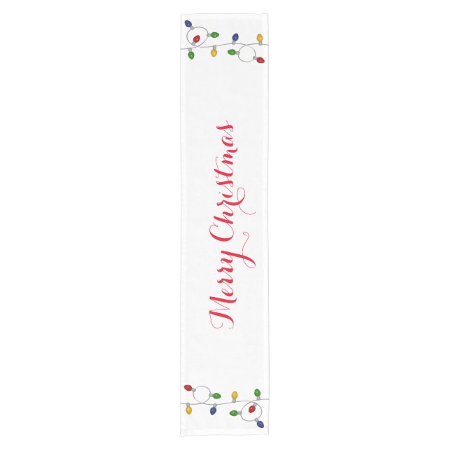 Merry Christmas Lights Table Runner (Front)