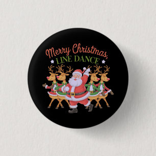 Merry Christmas Line Dance Celebrate the Season 3 Cm Round Badge