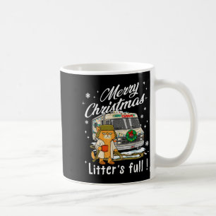 Merry Christmas Litter’s Full Funny Cat Lover Sarc Coffee Mug