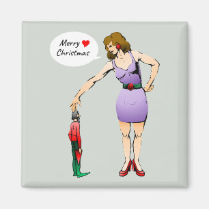 Merry Christmas Little Elf Magnet