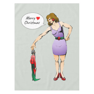 Merry Christmas Little Elf Tablecloth