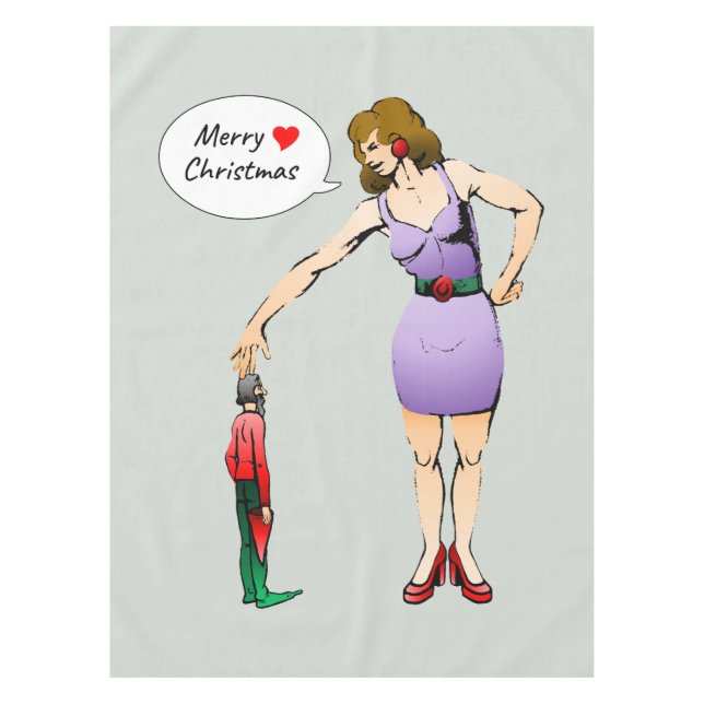 Merry Christmas Little Elf Tablecloth (Front)