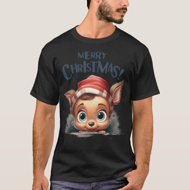 Merry Christmas Little Reindeer - Christmas Magic  T-Shirt (Front)