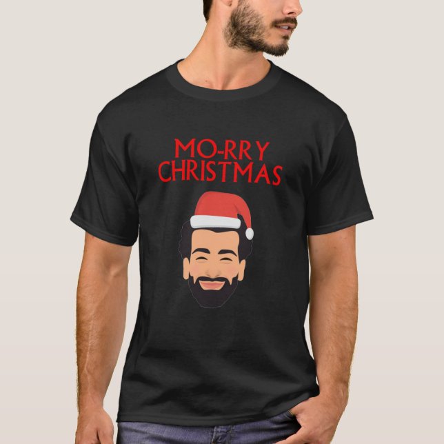 Merry Christmas Liverpool FC Mo Salah  T-Shirt (Front)